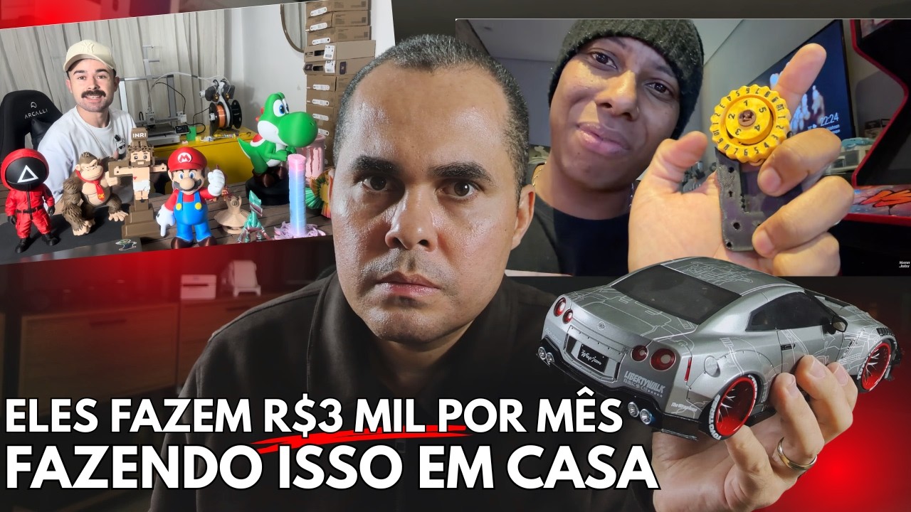 Eles ganham mais de R$3.000 por mês EM CASA usando impressora 3D com e sem Shopee e Mercado Livre