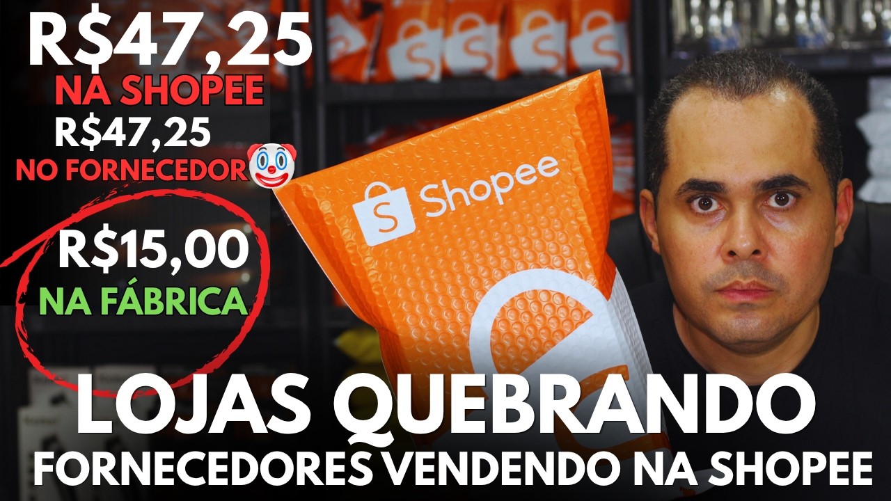 Lojas quebrando:Produto de R$47 na Shopee custa R$15 na fábrica e fornecedor vendendo na Shopee