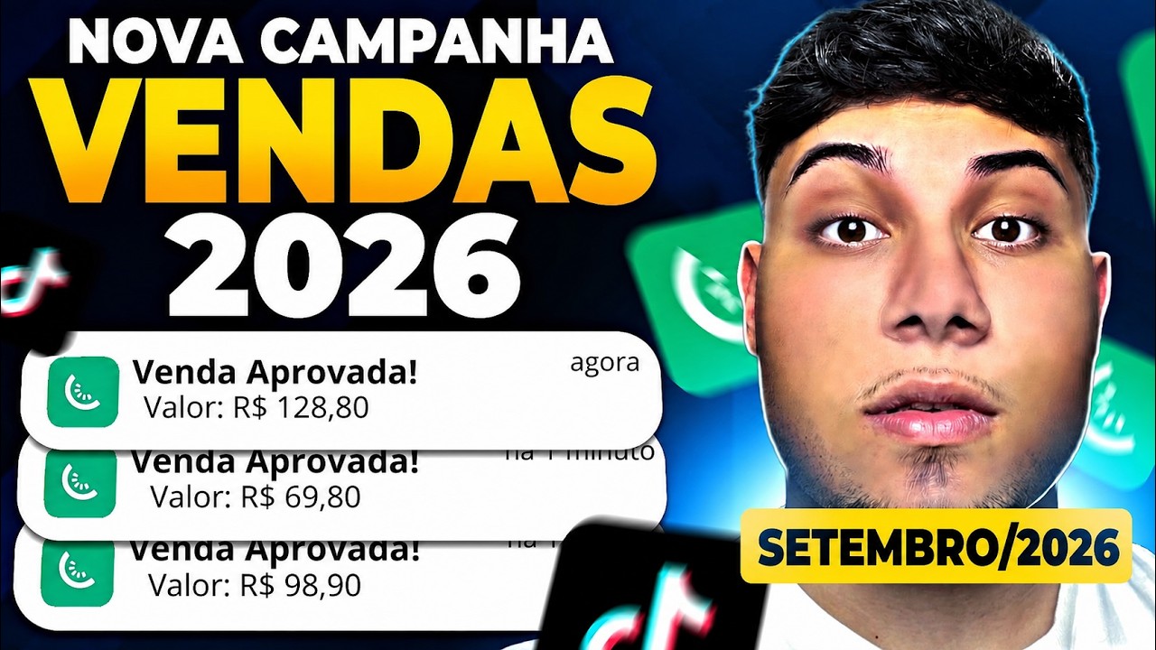 TESTEI UMA NOVA CAMPANHA NO TIKTOK ADS 2026… E VENDEU MUITO!
