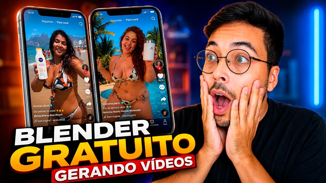 URGENTE: Blender GRÁTIS gerando vídeos pro TIKTOK SHOP (nunca vi algo igual)