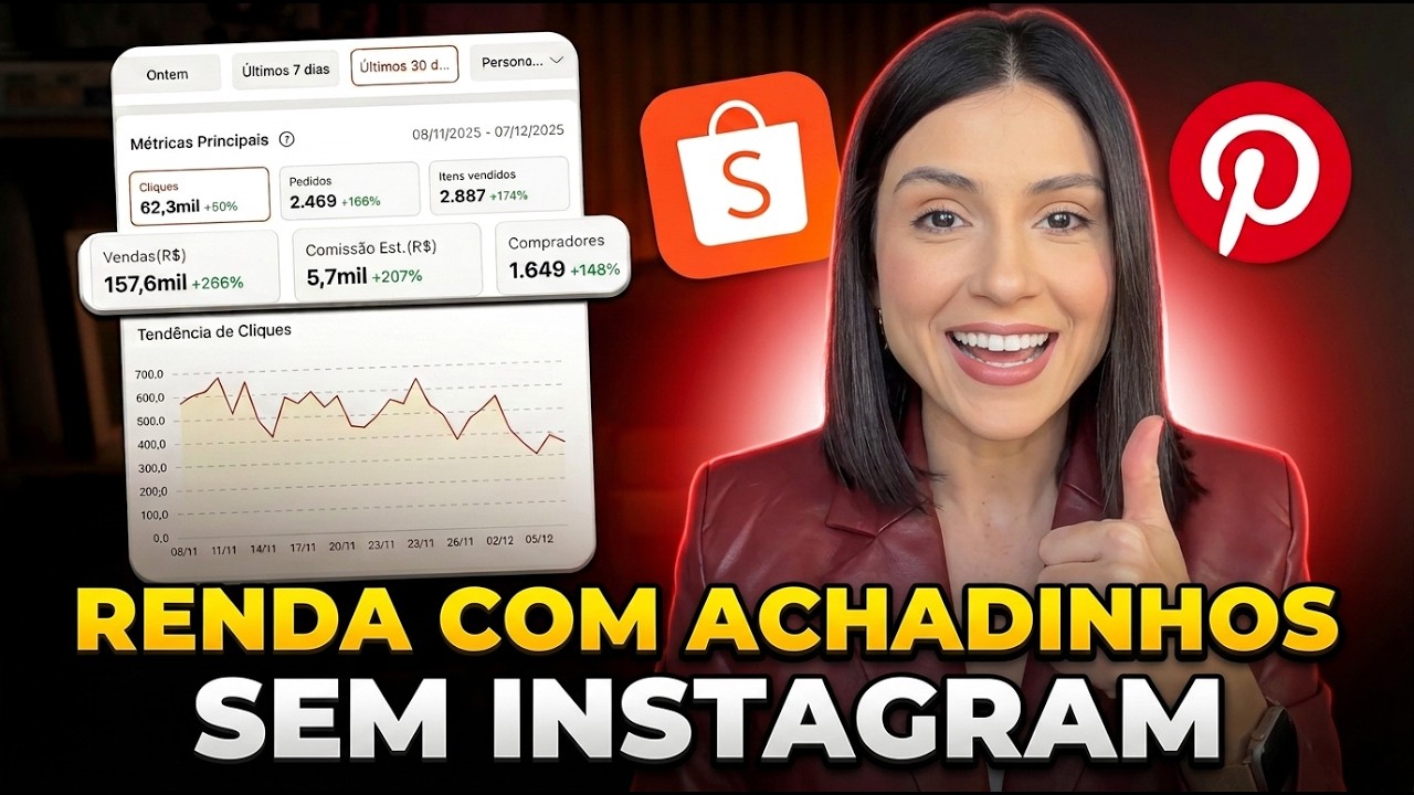 VENDENDO ACHADINHOS SEM INSTAGRAM | AO VIVO | SHOPEE | PINTEREST