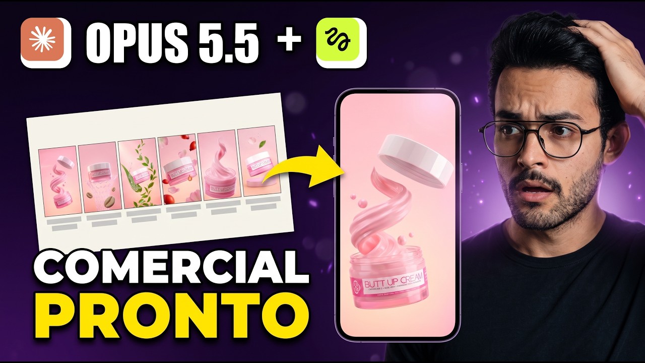 Claude Opus 5.5 + Higgsfield = Um Vídeo Comercial Pronto em 40 Minutos