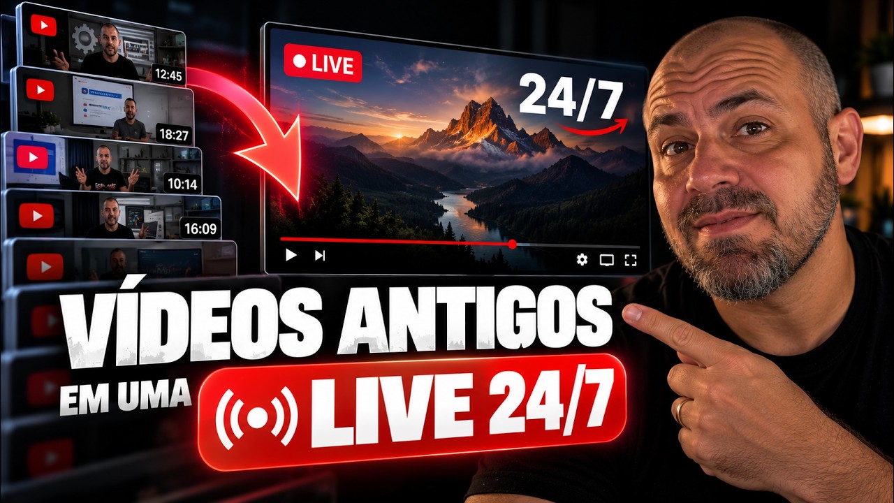 Como transformar vídeos antigos em uma live 24/7 no YouTube
