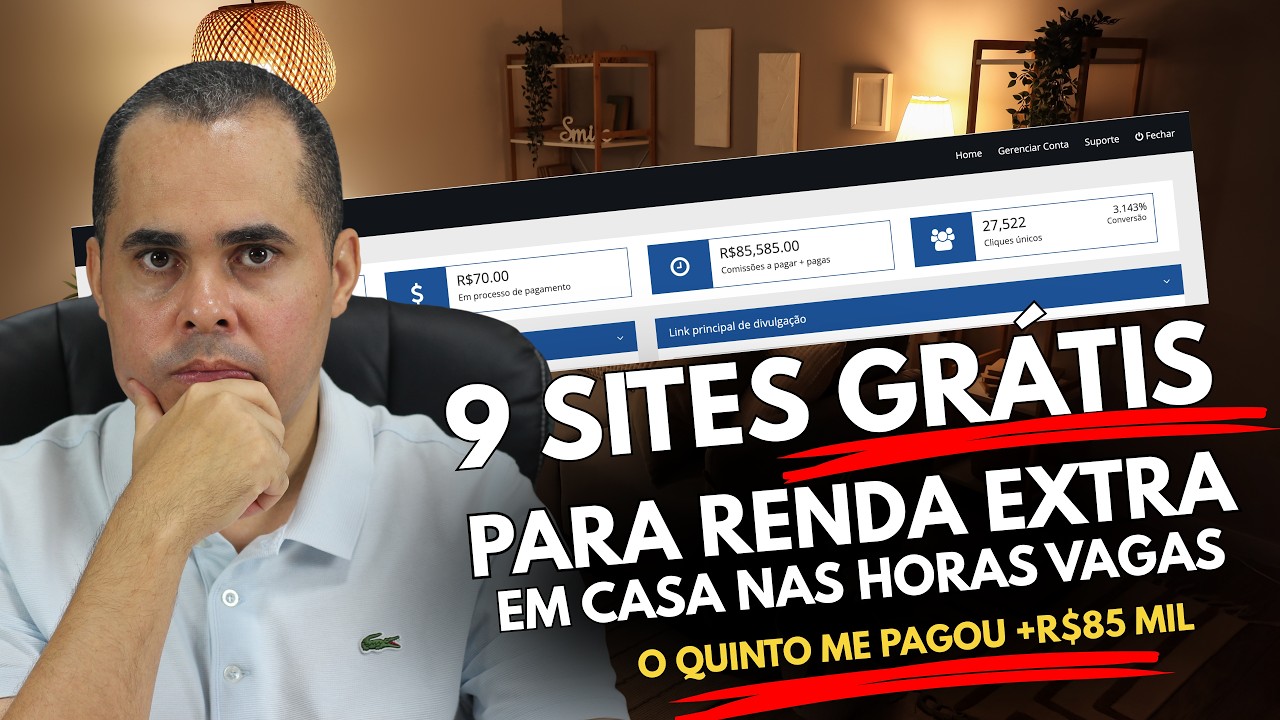 (Ganhei R$ 85 Mil com o 5º Site) 9 Sites para Trabalhar em Casa Sem Investir Dinheiro