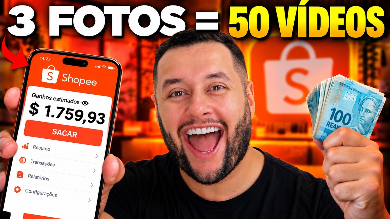 SHOPEE ME PAGA SOMENTE POR POSTAR VÍDEOS FEITOS COM IA (Afiliado Shopee)