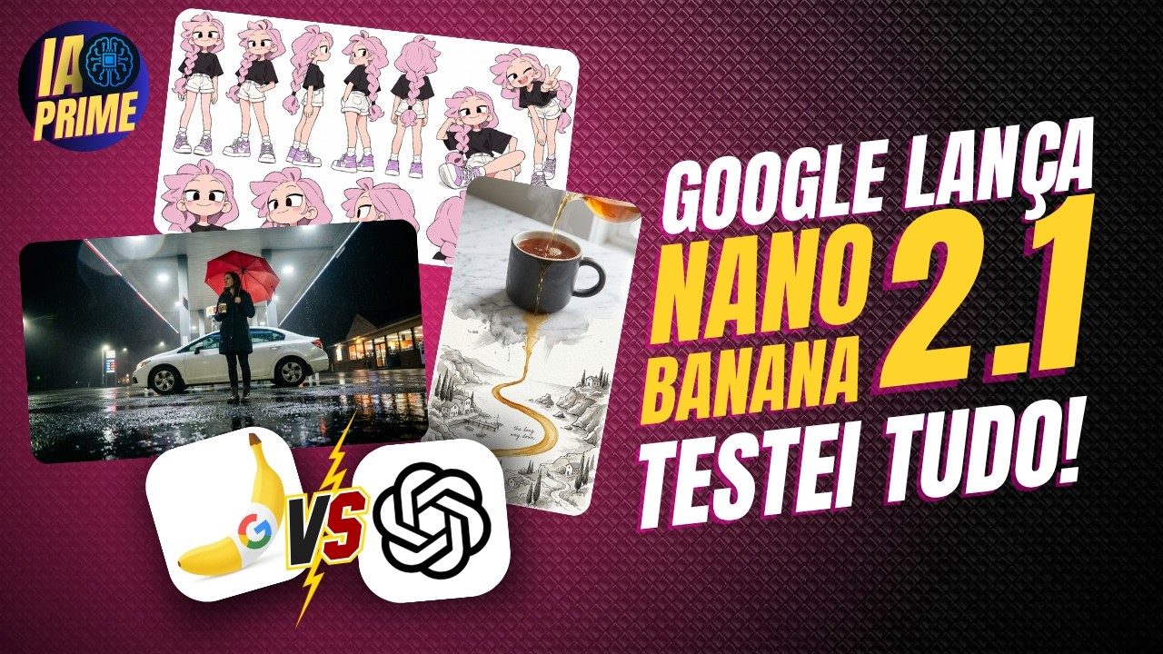 🚨GOOGLE LIBERA NANO BANANA 2.1 100% GRÁTIS! (TESTEI CONTRA GPT IMAGE 2.5) 🍌🔥